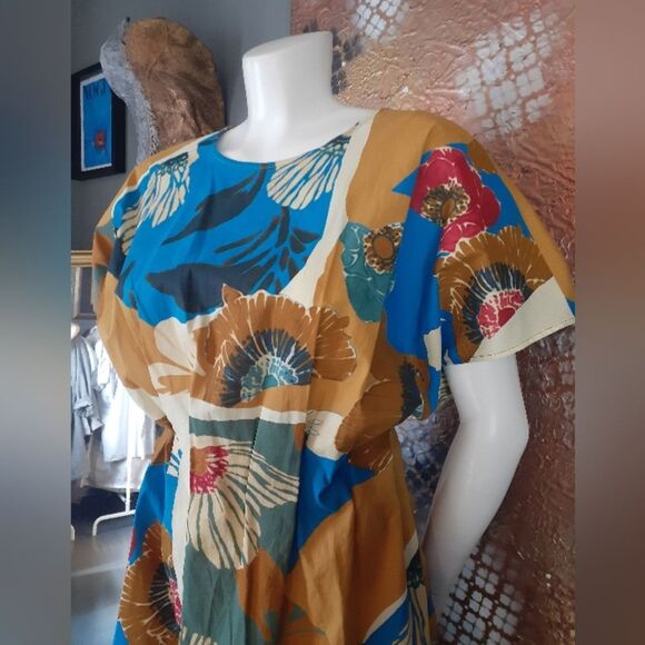 Zara Autumnal Floral Abstract Maxi Dress - Picture 11 of 16